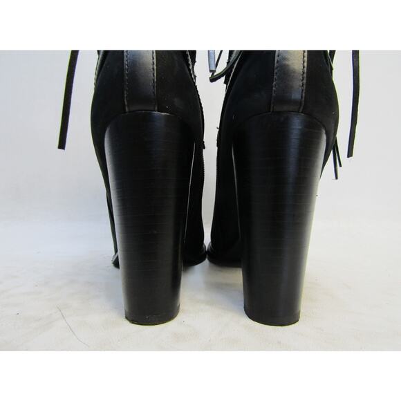 Steve Madden Women Sz 7 M Black Suede Zip Ankle Fashion Boots Bootie - Picture 8 of 11